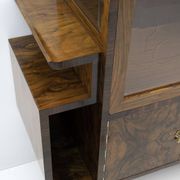 Art Dèco Italian Walnut Vitrines or Bar Display Cabinet, 1925