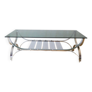 table basse rectangulaire - chrome