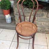 Fischel bistro chair with cannate / vintage seat 30s-40s