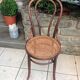 Fischel bistro chair with cannate / vintage seat 30s-40s