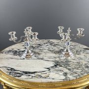 Pair of silver-plated candelabra, 20th century