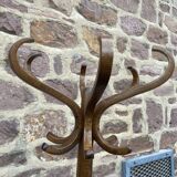 Vintage curved wood parrot coat rack