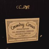 Tableau Country Corner en bois et en relief (bateau)