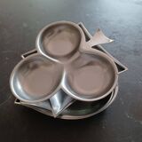 Set of 4 stainless steel empty pockets clover, heart, peak, diamonds