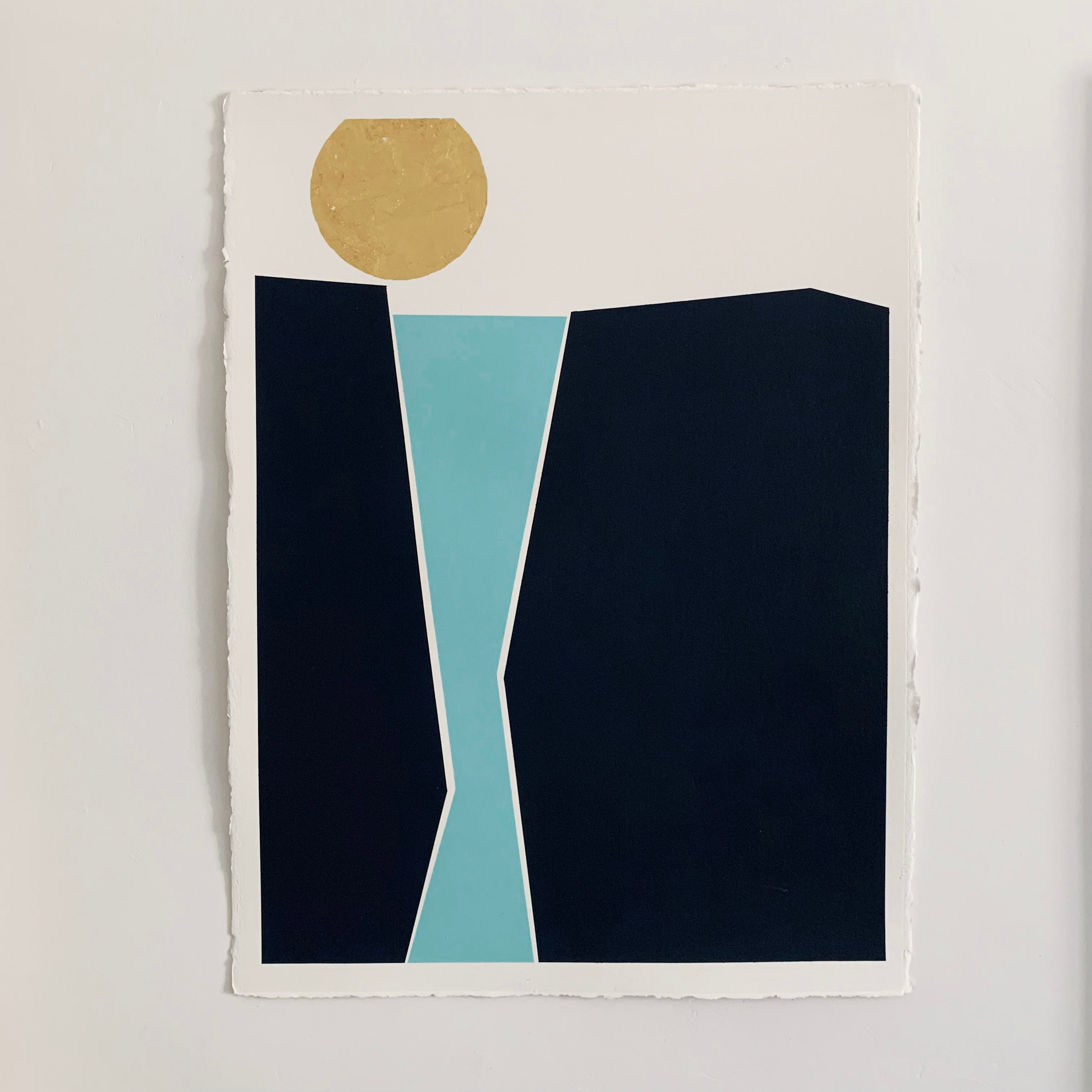 Peinture sur papier - WaterfallxGolden Sunburn XXL