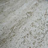 Natural beige travertine coffee table from the 1970s — minimalist Italian design, solid square top