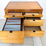 Professional furniture, artist, Scandinavian origin, solid wood and leather