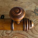 Vintage wooden patère turned