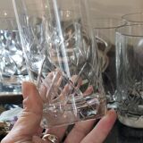 Set of 4 cut crystal orangeade glasses