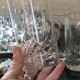 Set of 4 cut crystal orangeade glasses