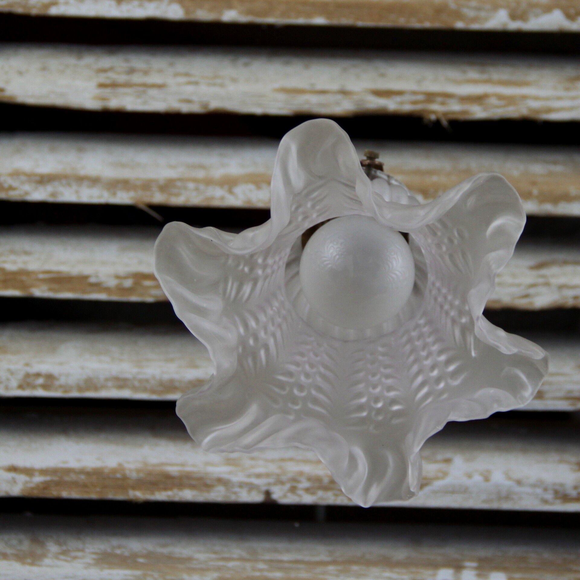 Apply wall light ancient brass porcelain Tulip glass Swan neck