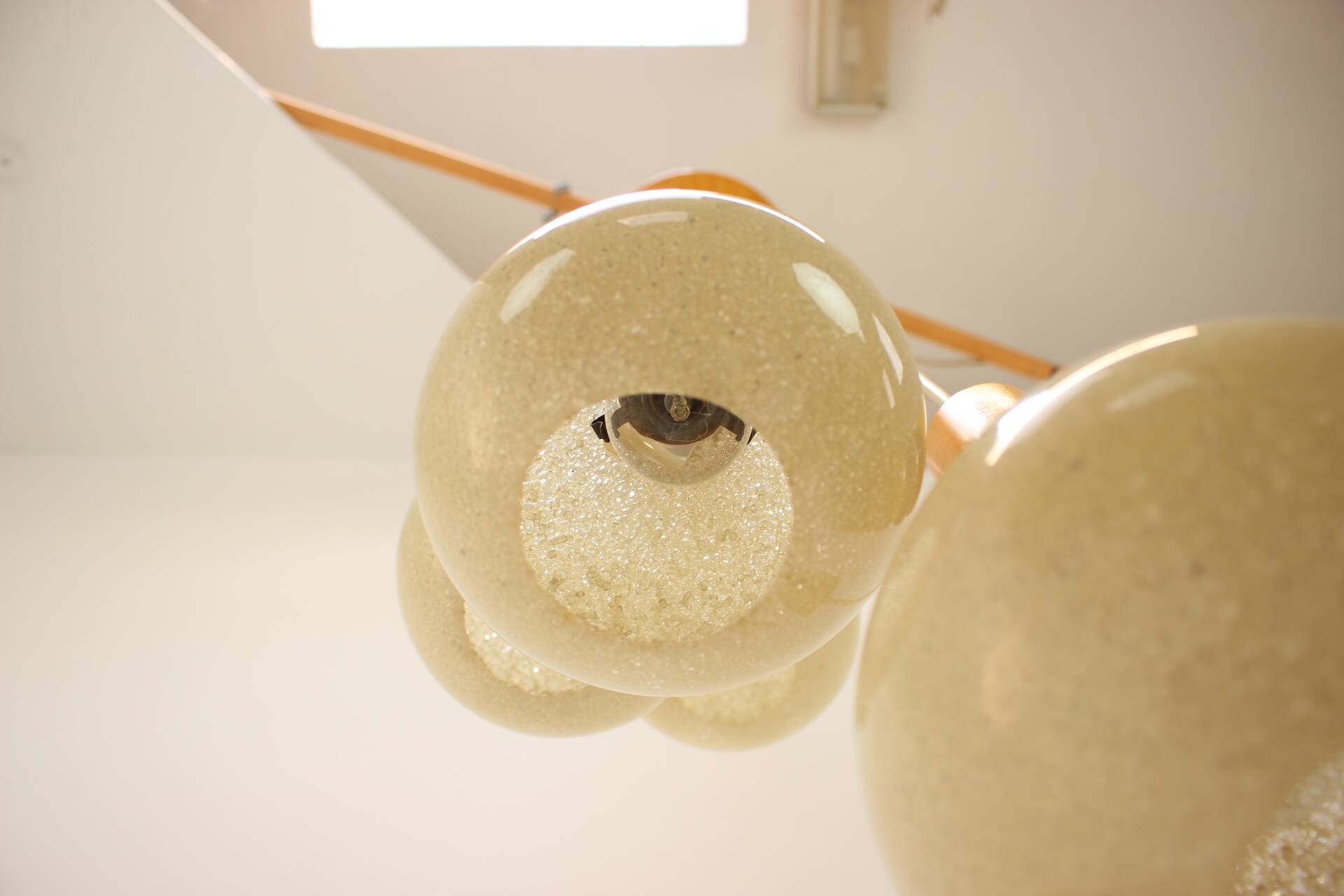 1970s Cascade Chandelier with Plastic Shades, Czechoslovakia