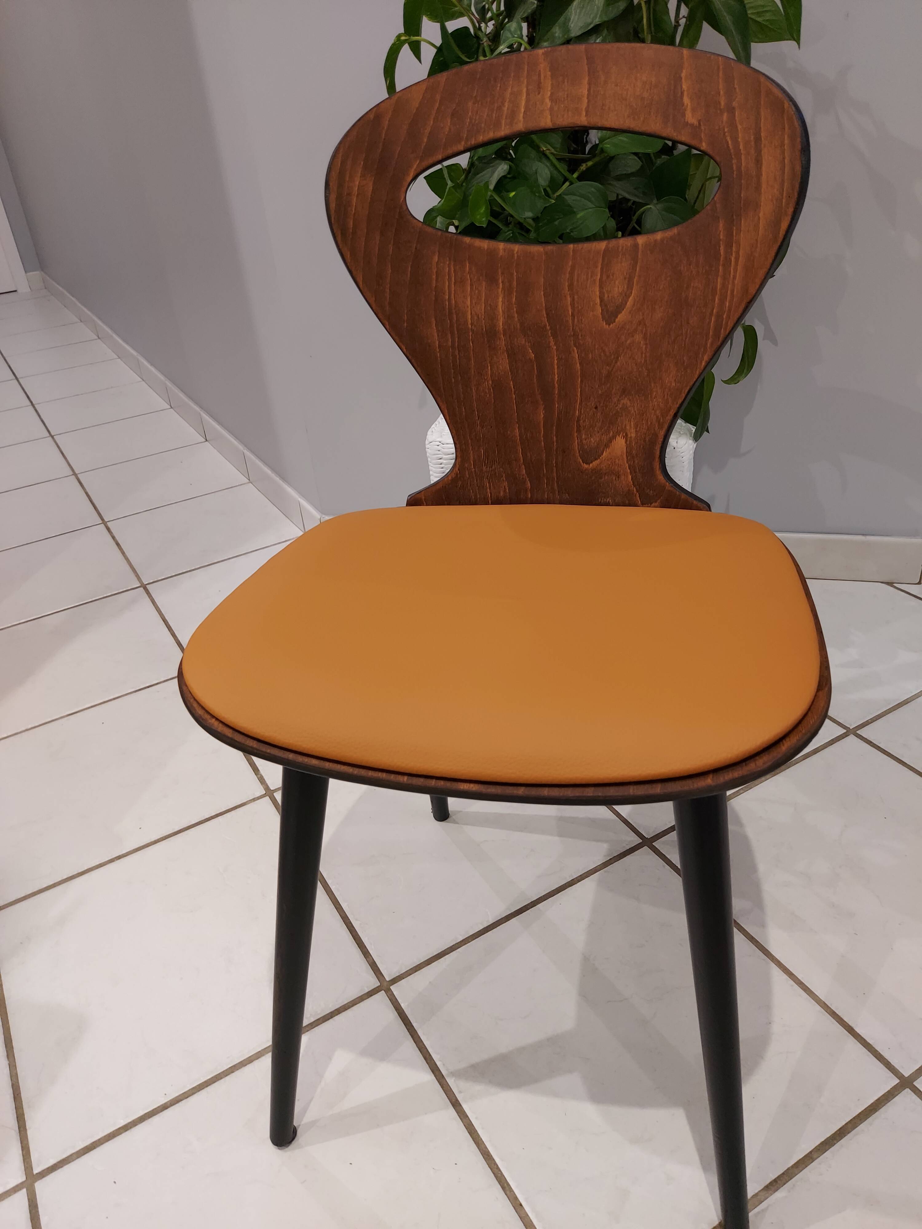 Suite of 4 chairs of Bistrot Baumann model Vintage Ant 1970s