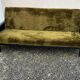 Sofa with are vintage armchair Skaï and moumoute