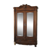 Cabinet 1900 in walnut and walnut bramble veneer