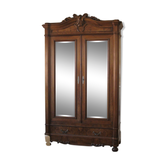 Cabinet 1900 in walnut and walnut bramble veneer