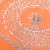 1930s Standing cut Transparent glass Scalloped décor Shower foot ...