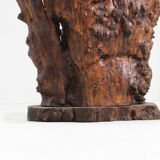 Brutalist tree trunk console bar 1970s