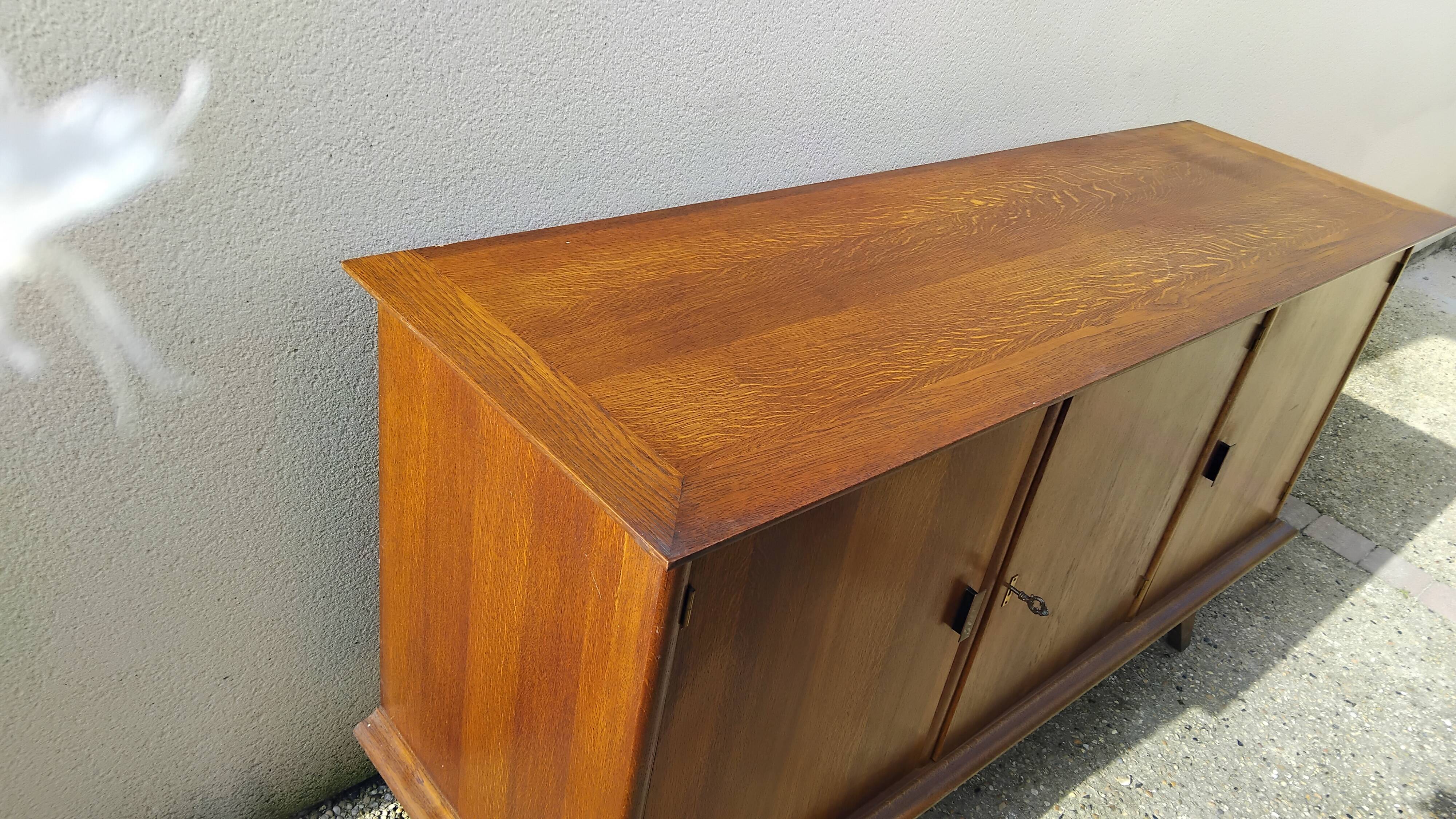 Buffet bas enfilade vintage pieds compas année 50 60