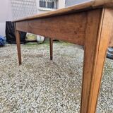 Antique rustic farmhouse table in solid oak, 19th century