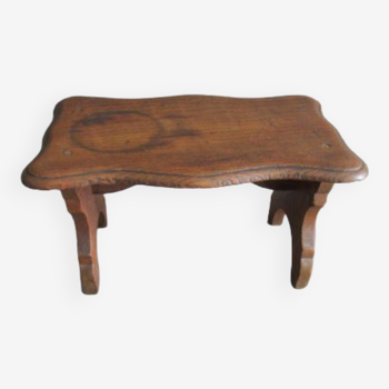 Old wooden footrest