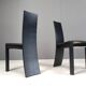 Vintage curved wooden dining chairs, 1980s