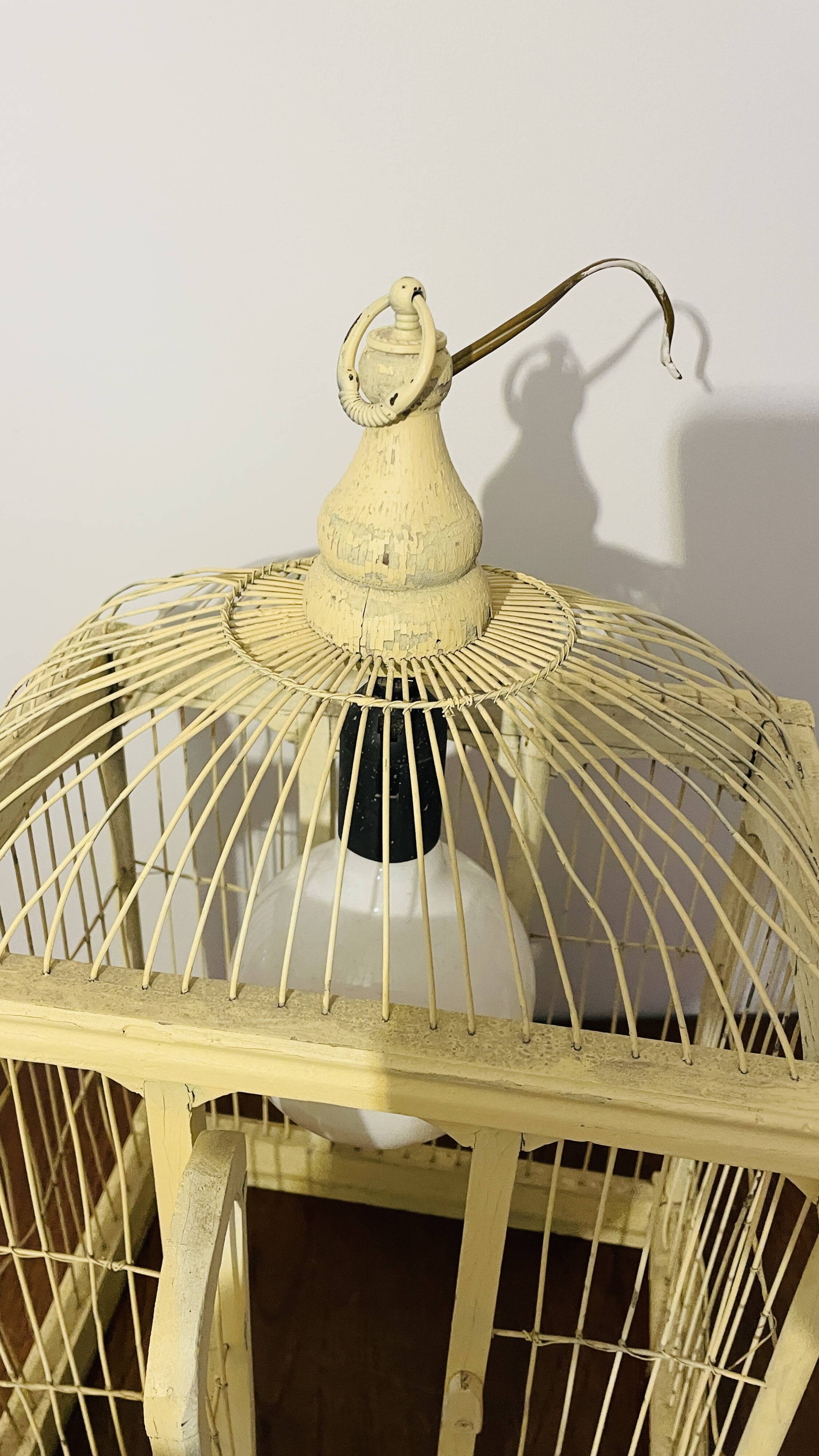 Vintage birdcage for decoration.
