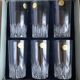 Set of 6 cut crystal water glasses
