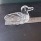 2 duck-shaped crystal salt cellars