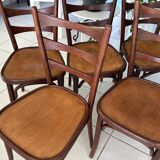 Suite 6 chaises de Bistrot vintage années 1960