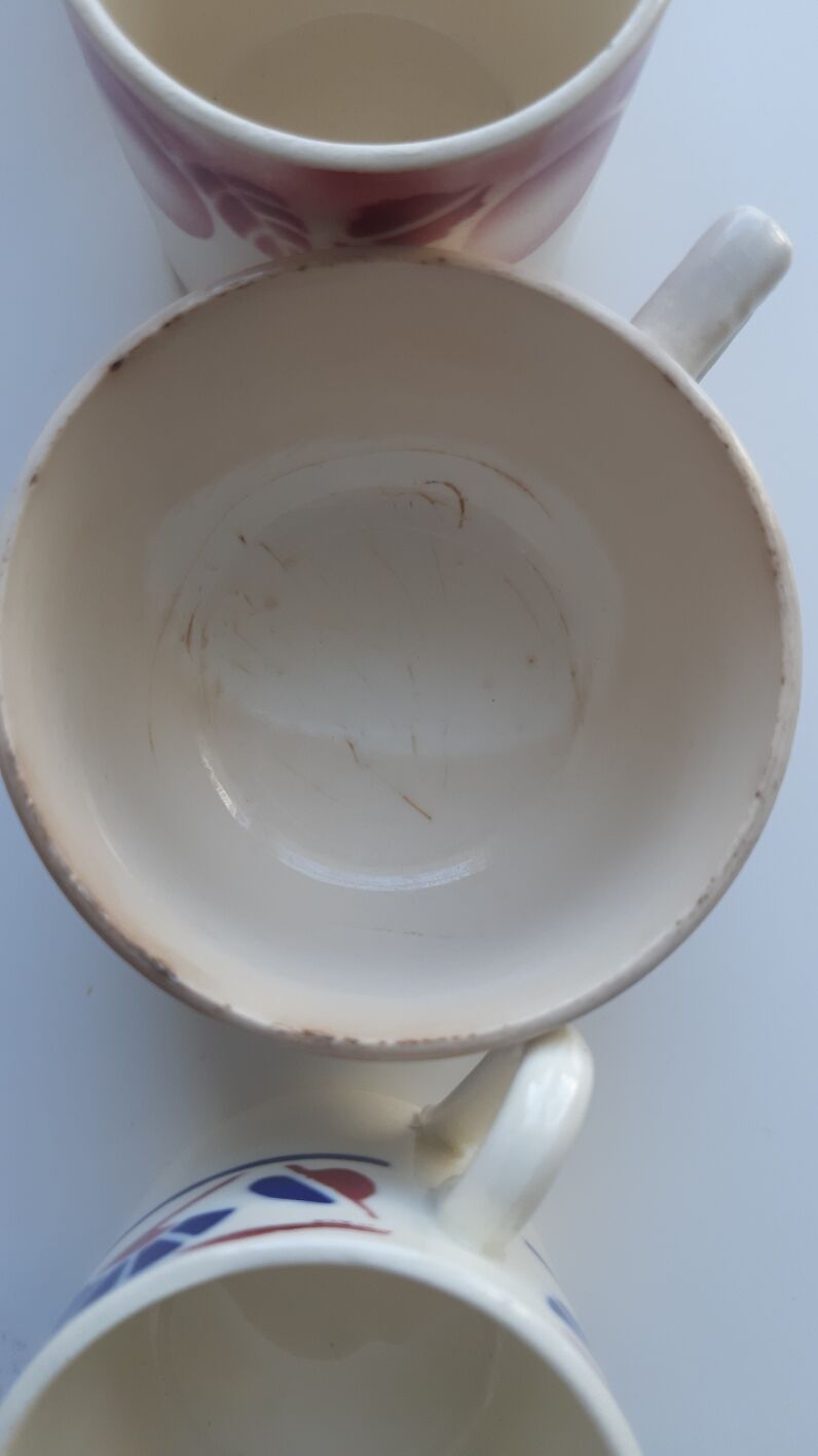 6 coffee cups Digoin Badonviller Sarreguemines