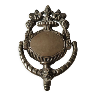 Victorian style door knocker in solid brass