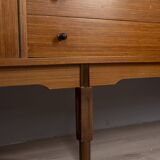 VINTAGE 1960S WOODEN SIDEBOARD WITH BAR COMPARTMENT, ITALIAN DESIGN