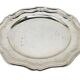 Plate, Art Deco, silver-plated brass, Sweden, 1950s