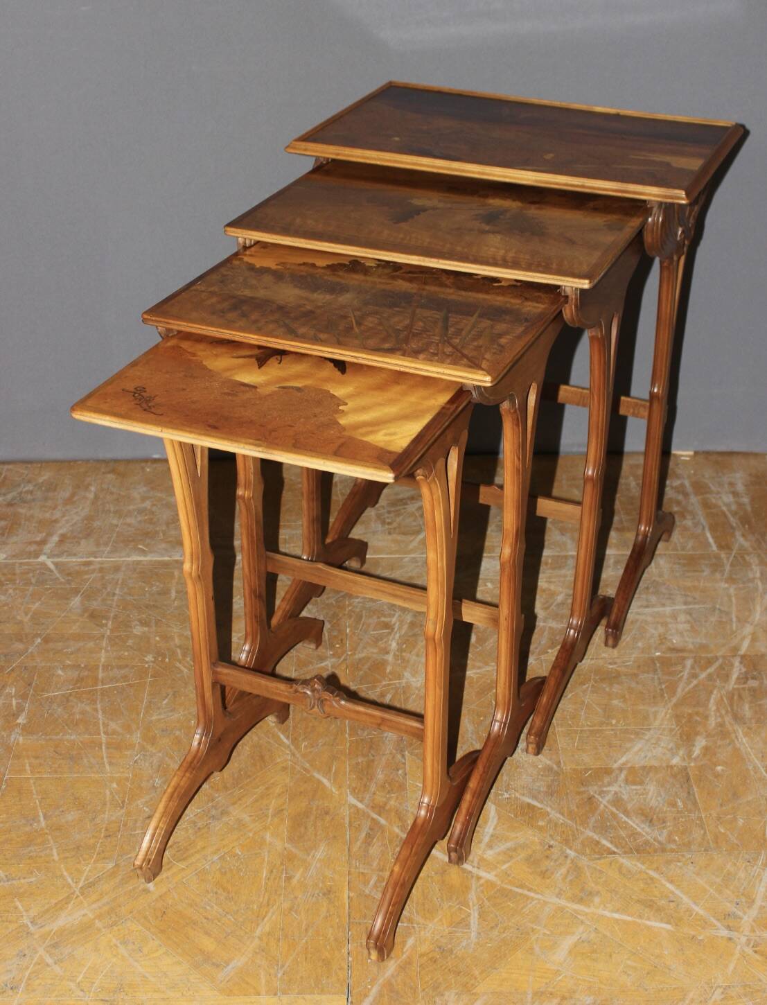 Nested Tables by Emile Gallé around 1900