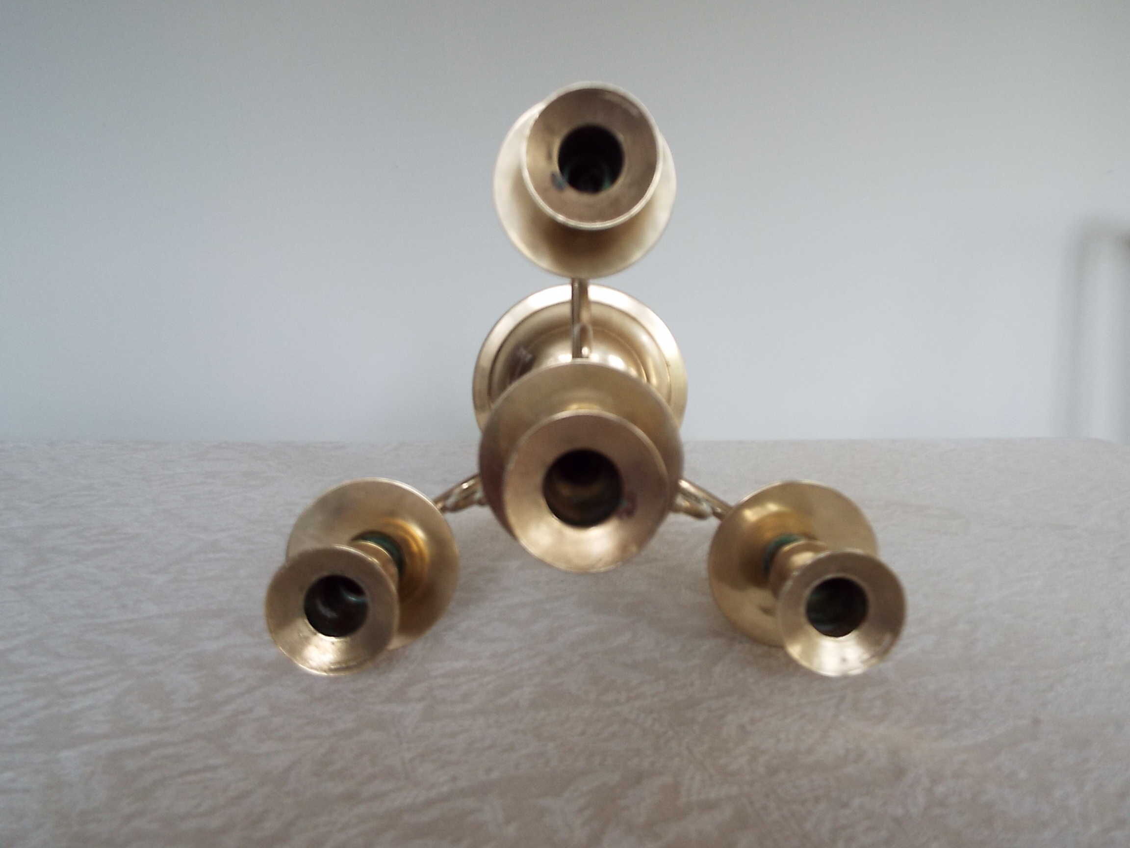 Brass chandelier 4 burners 3 branches