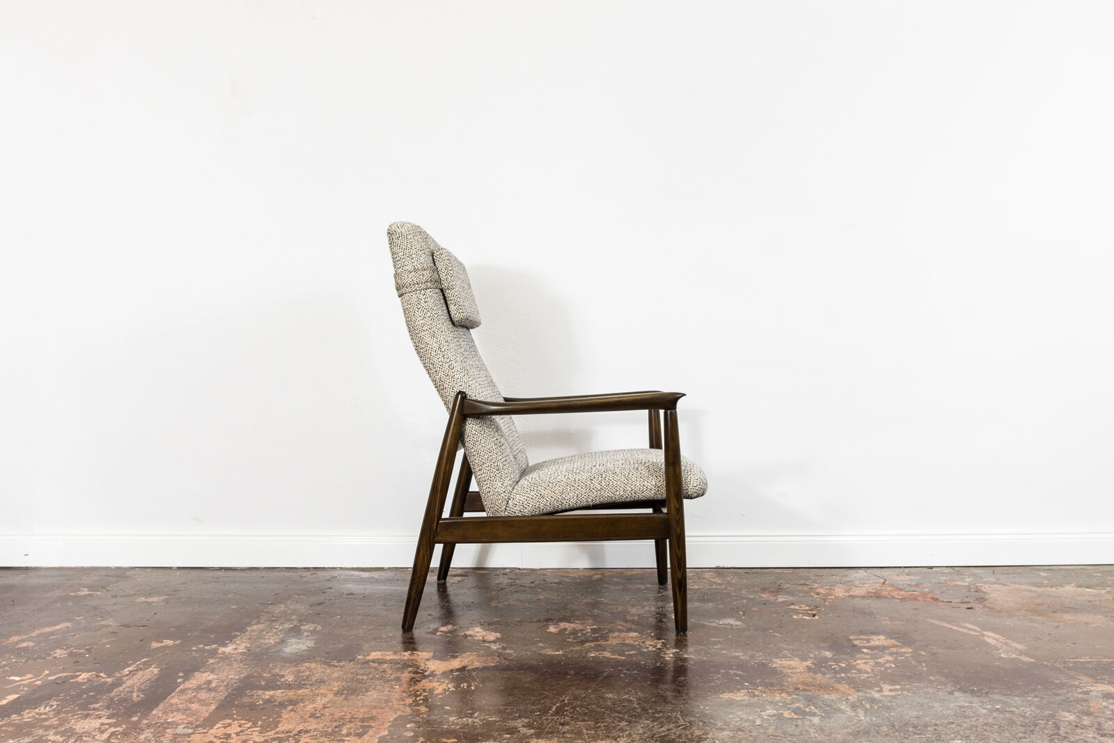 Gfm 64 back armchair with ottoman by edmund homa 1960's