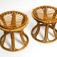 Pair of beautiful rare original 1960's Italian bamboo stools