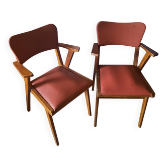 Paire de fauteuils de bridge année 50