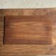 Rectangular solid teak tray with carved edges 40x25