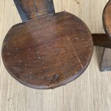 Brutalist table and chairs, wine cellar