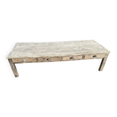 Large farmhouse coffee table with 8 drawers