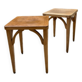 Luterma stool pair in beech – France, 1950s