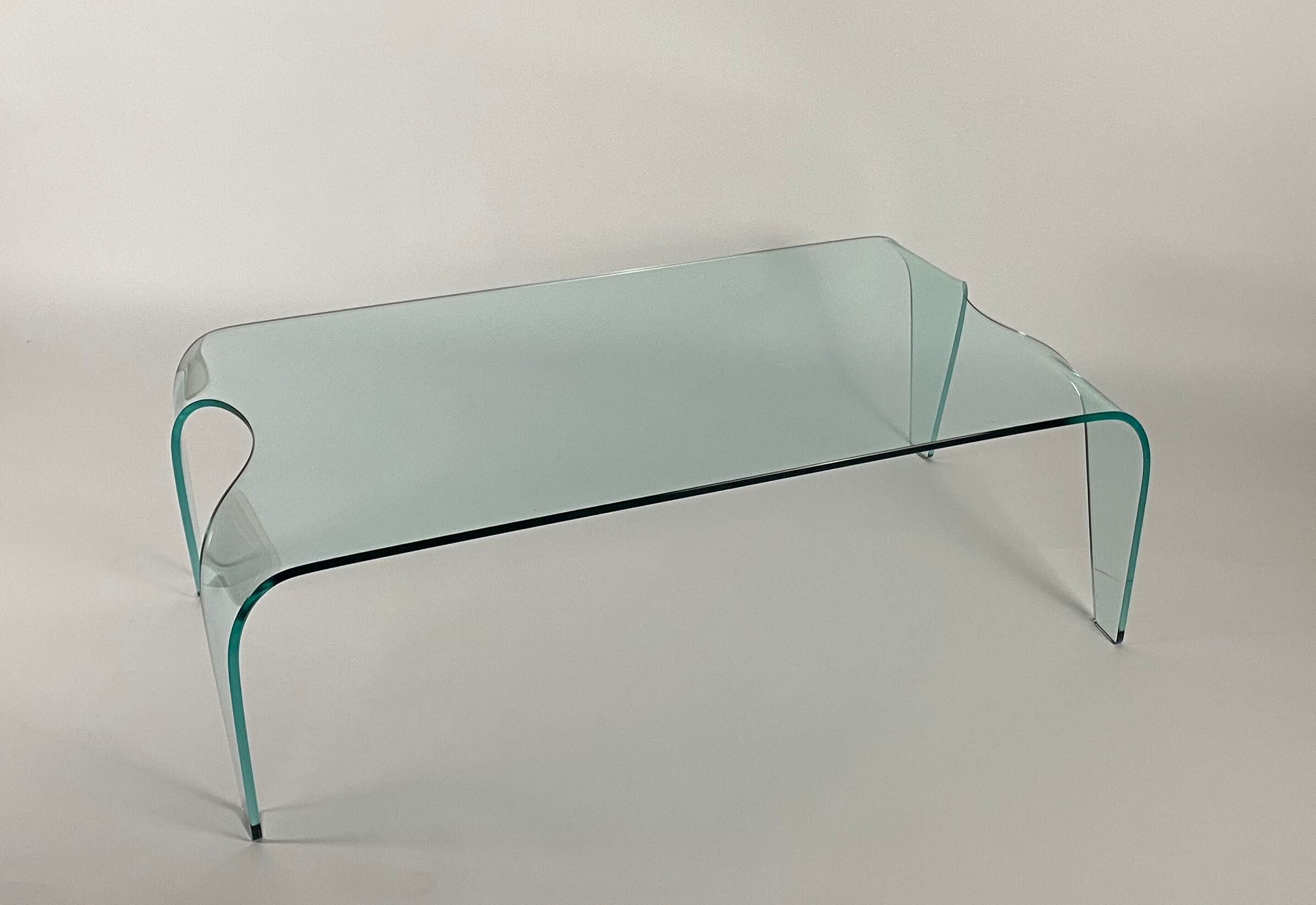 Glass coffee table around 1980
