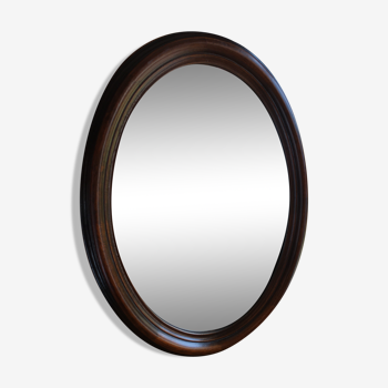 Oval mirror frame wood