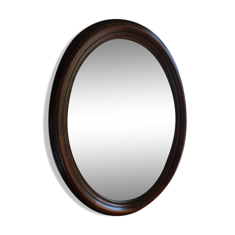 Oval mirror frame wood
