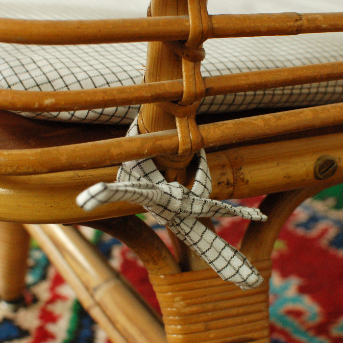 Children's rattan bench