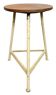 Beige Industrial Workshop Stool, 1960s