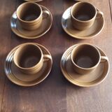 Set of 2 Sarreguemines cups and saucers