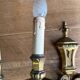 2 antique bronze wall sconces – Louis XVI style – 2 light arms